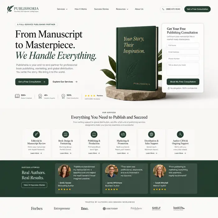ManuscriptFlow website preview